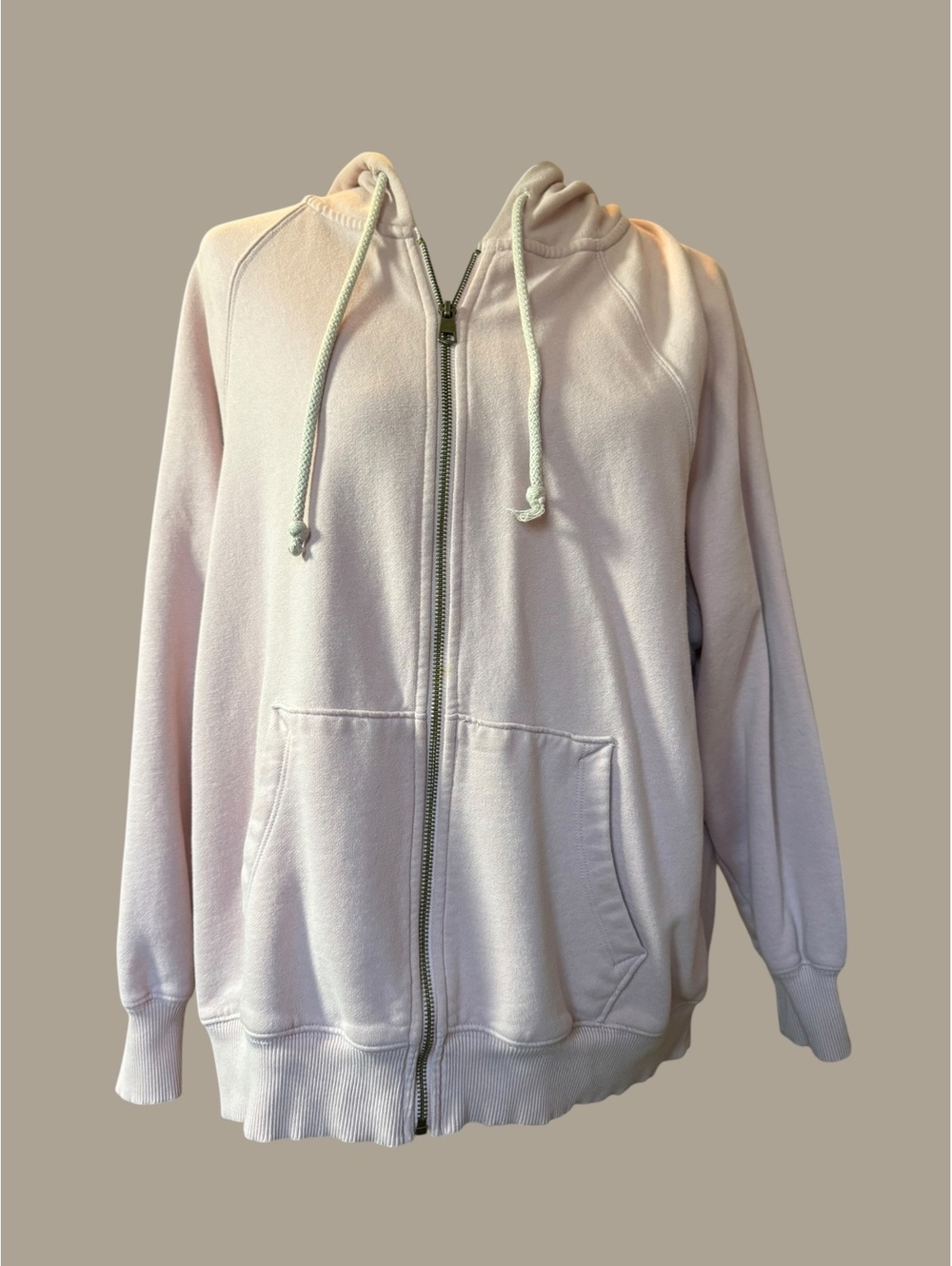 American Eagle Light Pink Full Zip Hoodie Sweatshirt XS